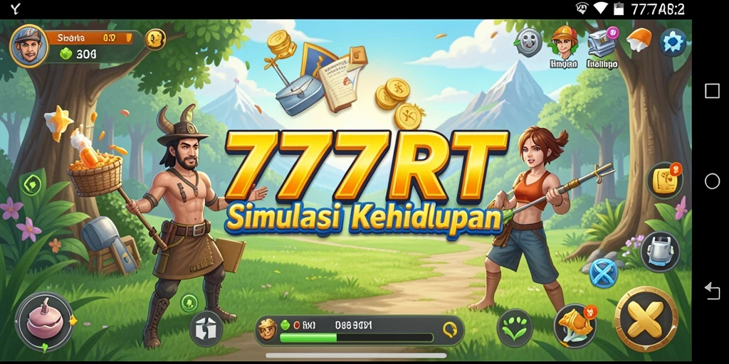 Screenshot utama 777RT menampilkan gameplay simulasi yang seru.