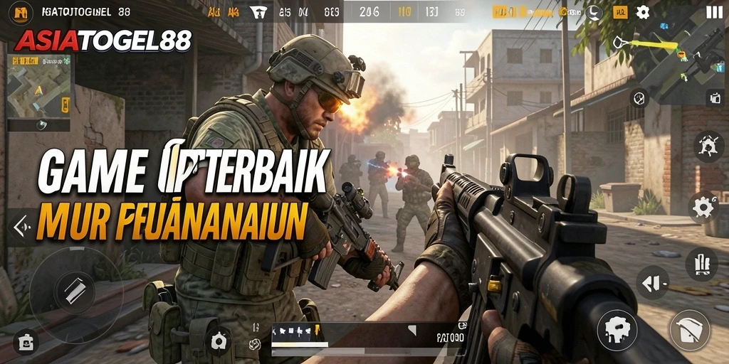 Screenshot gameplay ASIATOGEL88 menampilkan intensitas pertempuran FPS.