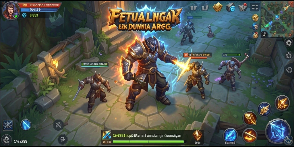 Screenshot gameplay CW8888 menampilkan aksi seru dalam pertempuran ARPG.