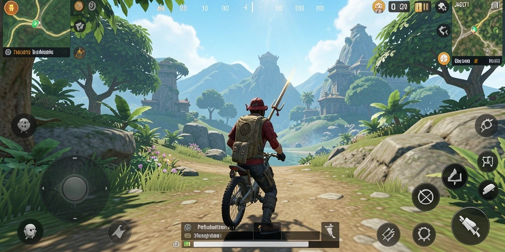 Tampilan aksi seru dalam gameplay JAGO11 di dunia terbuka.