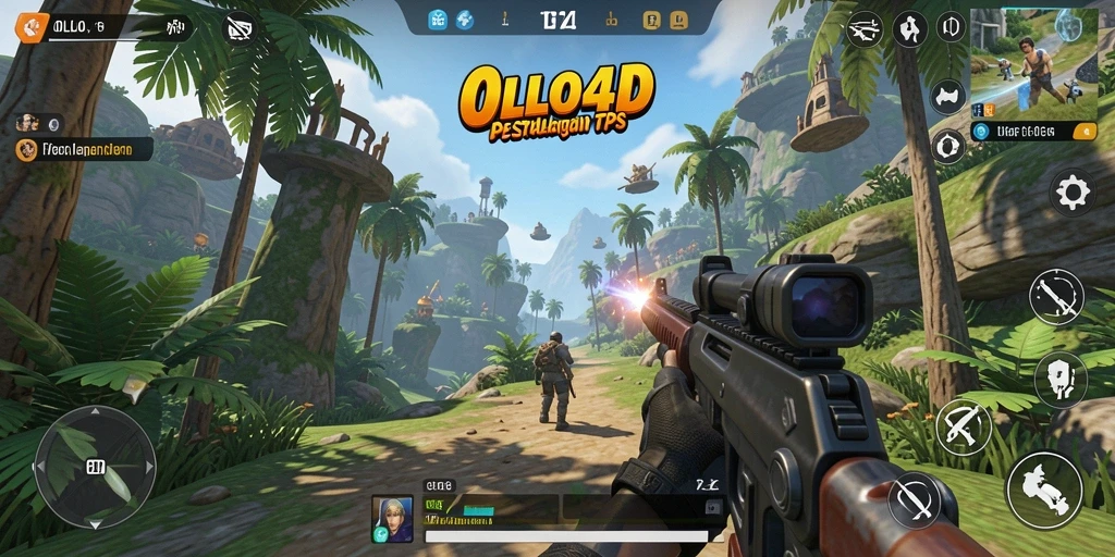 Tampilan aksi seru dalam gameplay OLLO4D dengan karakter unik.
